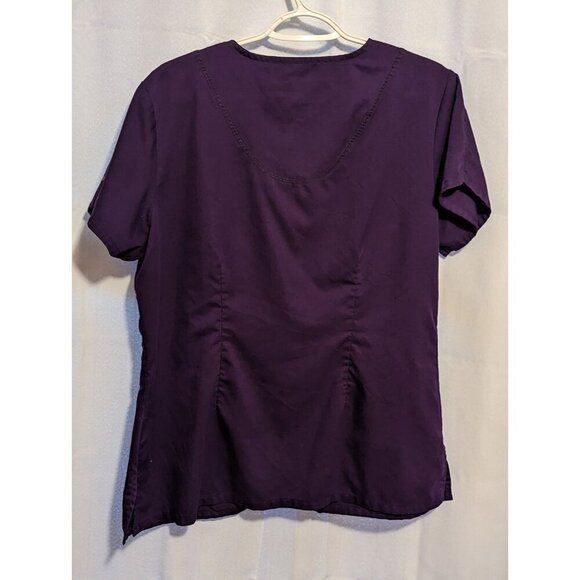 Grey's Anatomy Barco Mock Scrub Top 4 Pocket Purple Women's Large - Picture 8 of 12